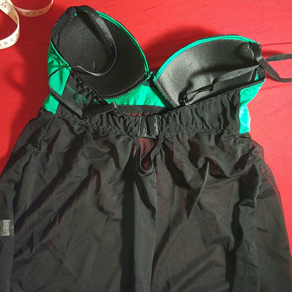 4/$25 NWOT Green and Black Nighty - Picture 6 of 8